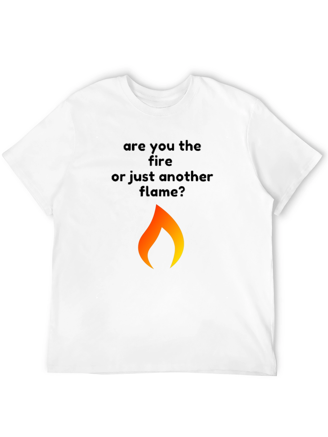 Camiseta Negra con Diseño de Fuego Inspirador