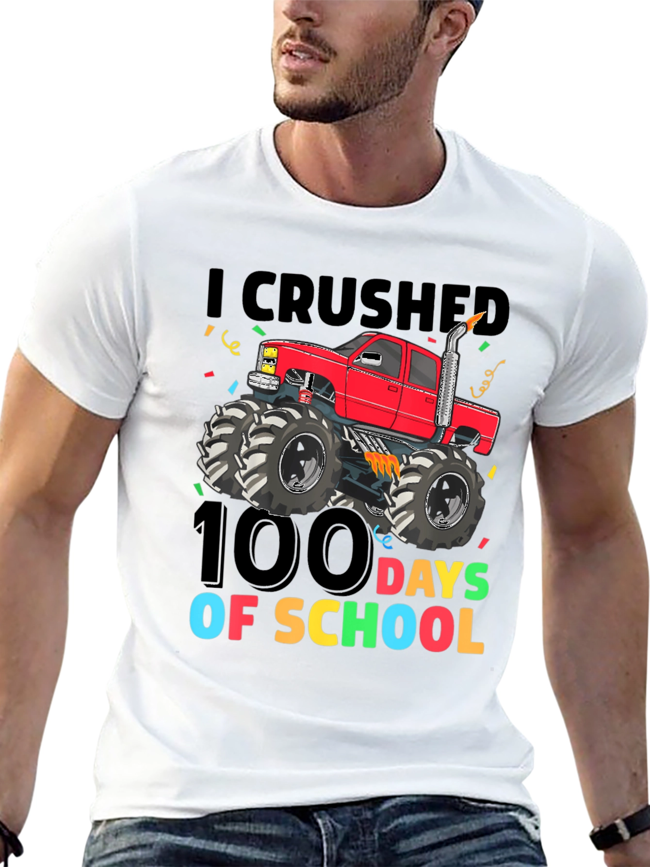 Camiseta 100 Días de Escuela con Camioneta Monstruo
