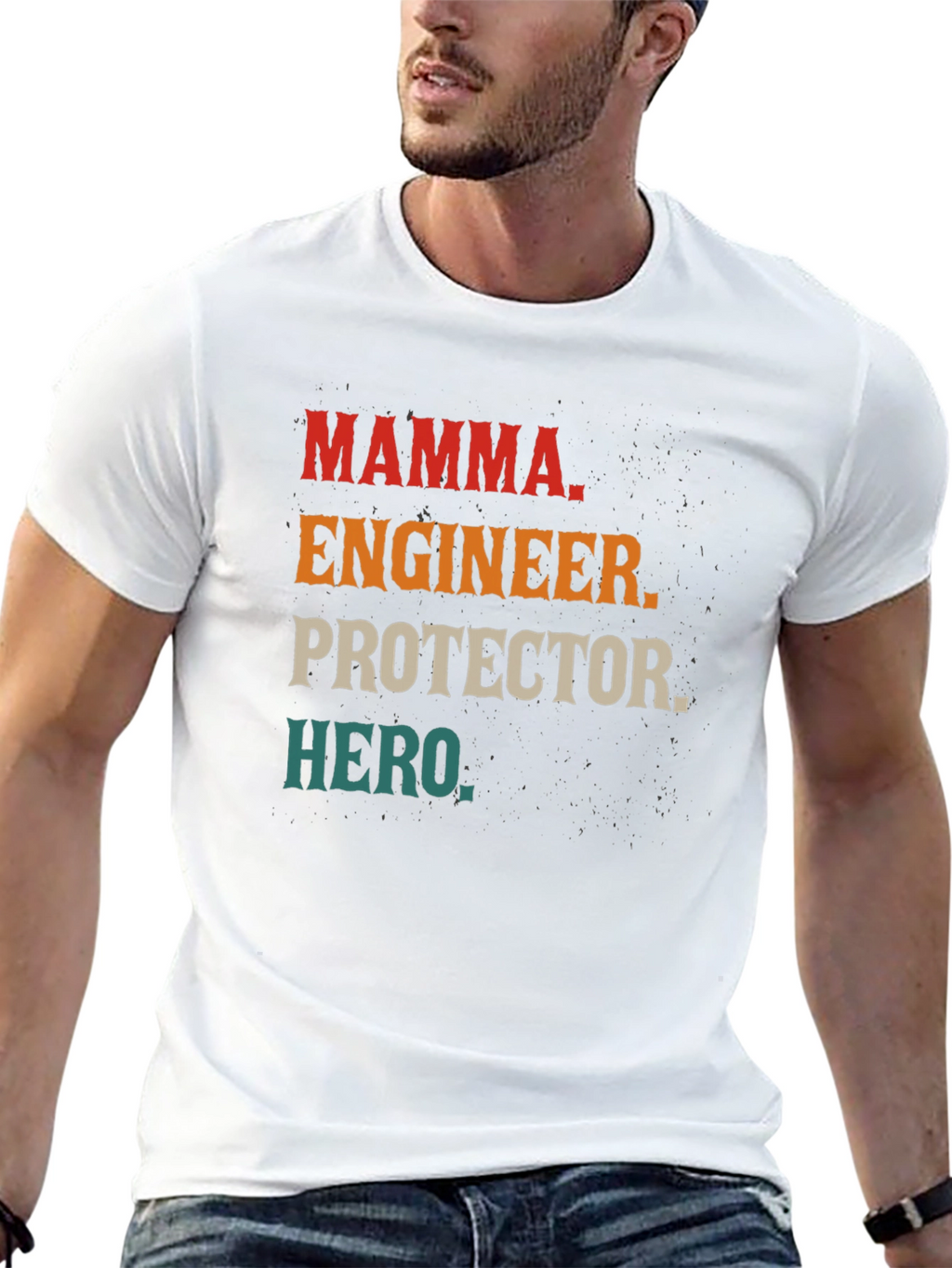 Camiseta Hombre: Mamá Ingeniera Protectora Heroína