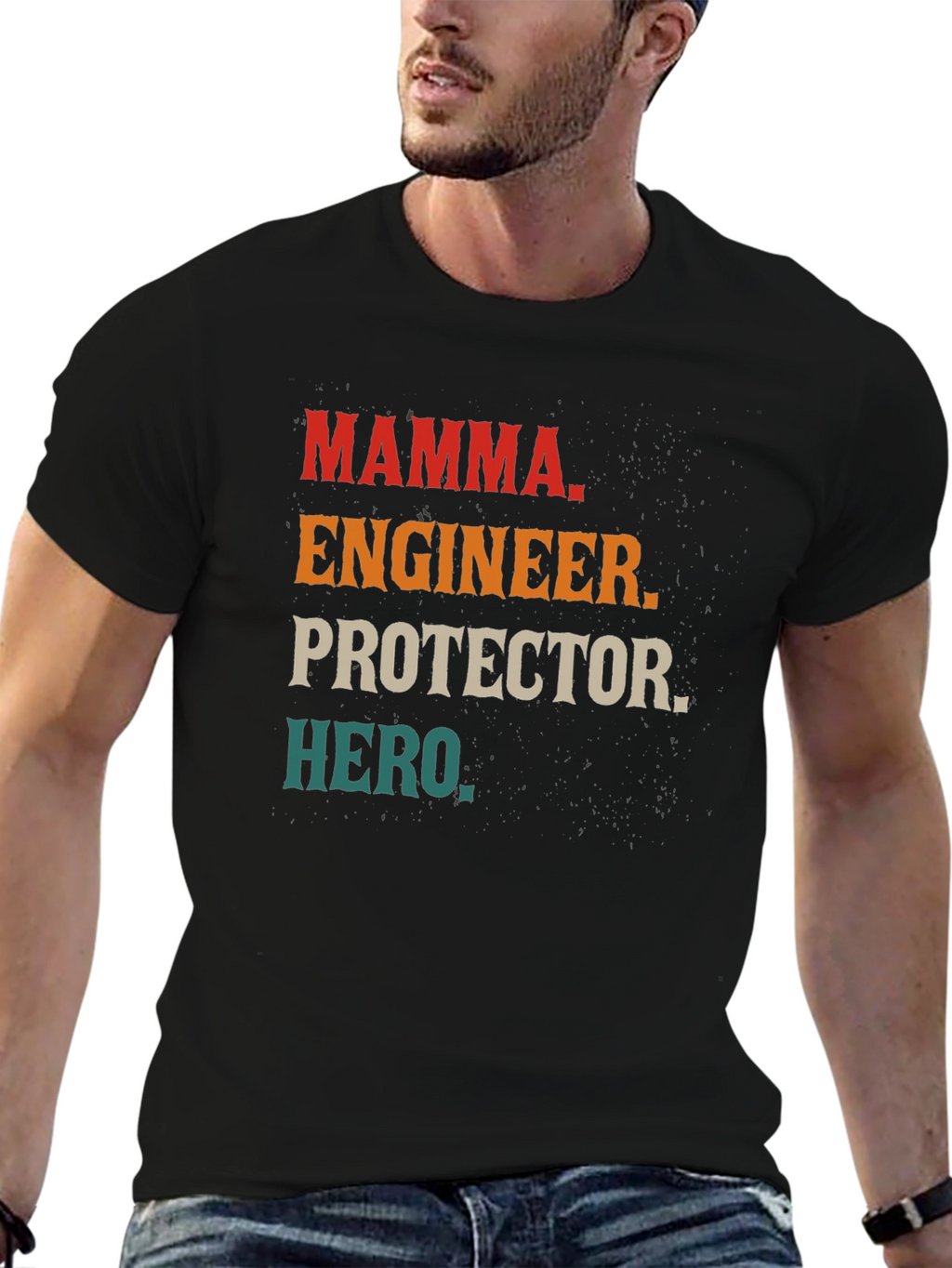 Camiseta Hombre: Mamá Ingeniera Protectora Heroína