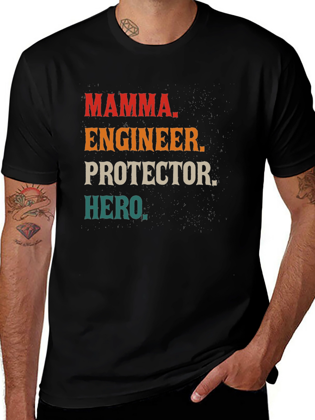 Camiseta Hombre: Mamá Ingeniera Protectora Heroína