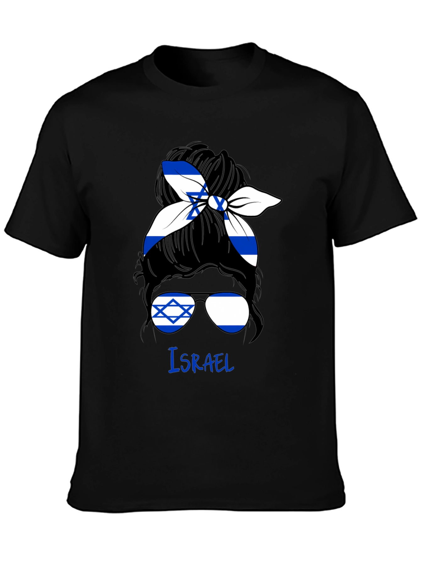 Camiseta Israel Mujer Moño Desordenado