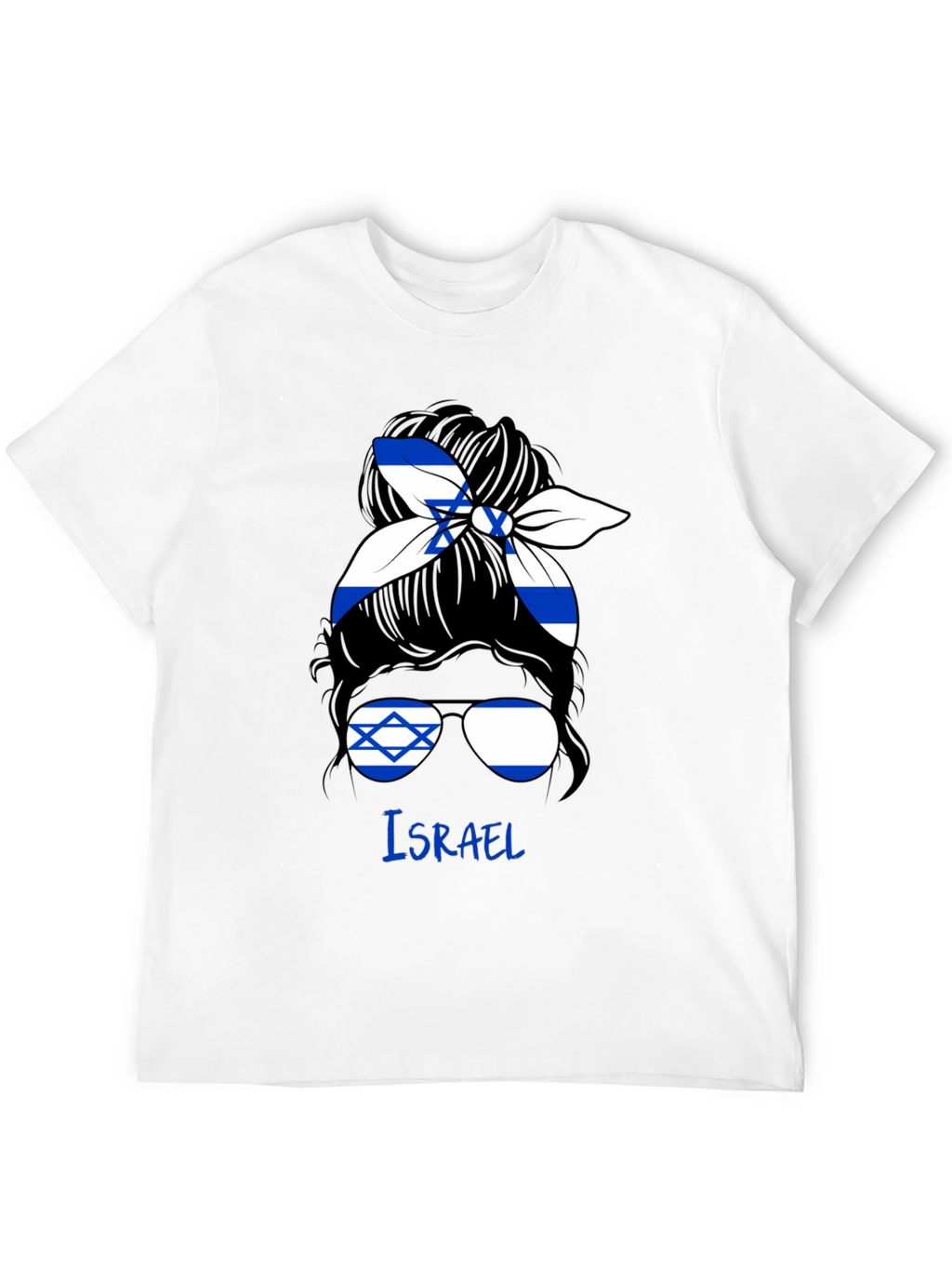 Camiseta Israel Mujer Moño Desordenado