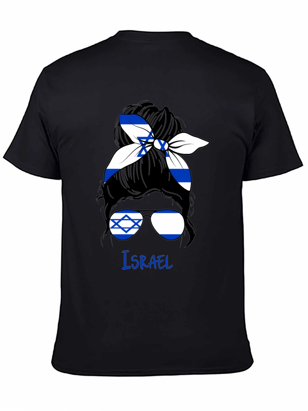 Camiseta Israel Mujer Moño Desordenado