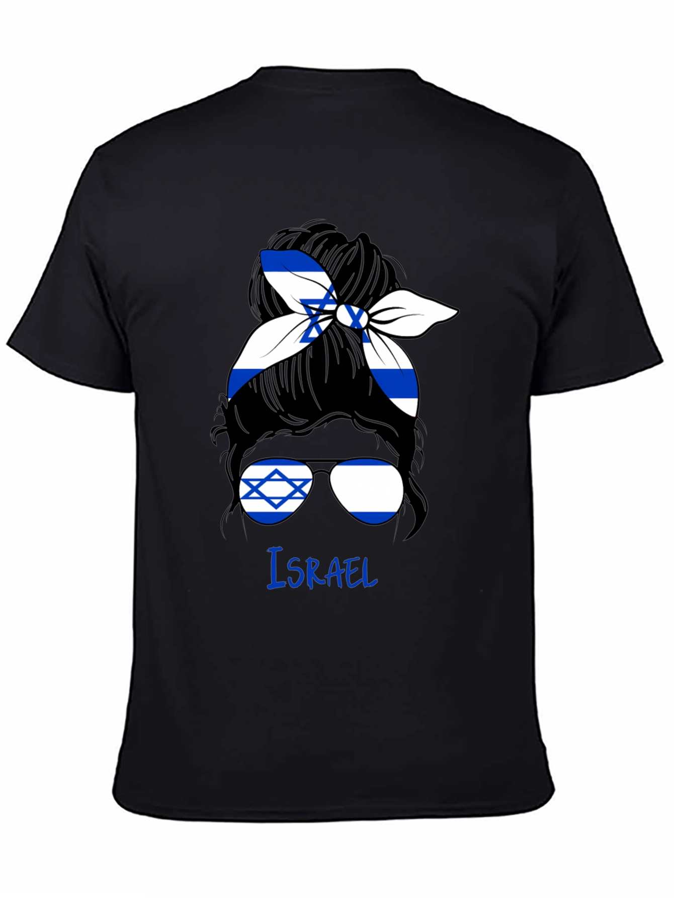 Camiseta Israel Mujer Moño Desordenado