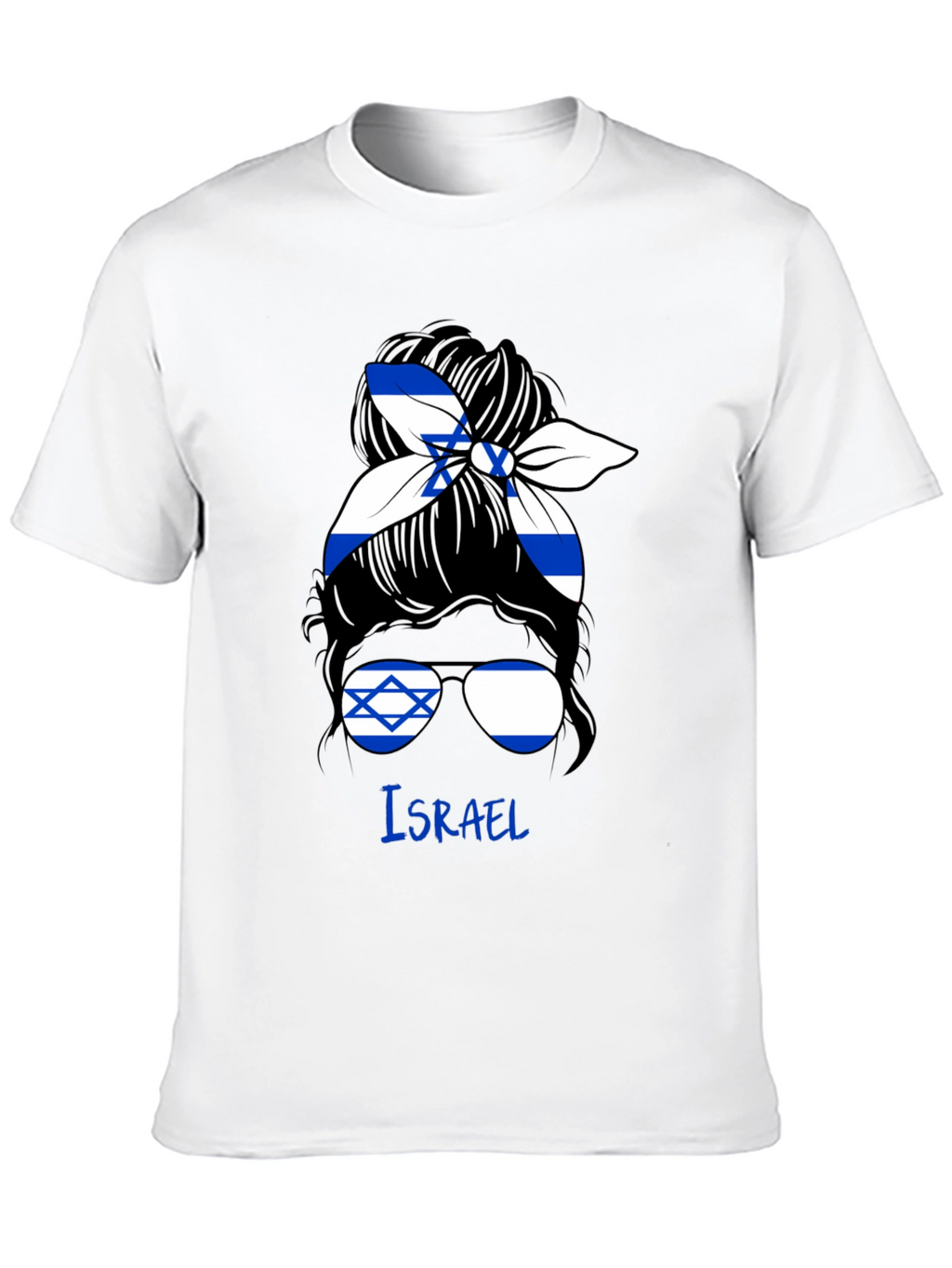 Camiseta Israel Mujer Moño Desordenado