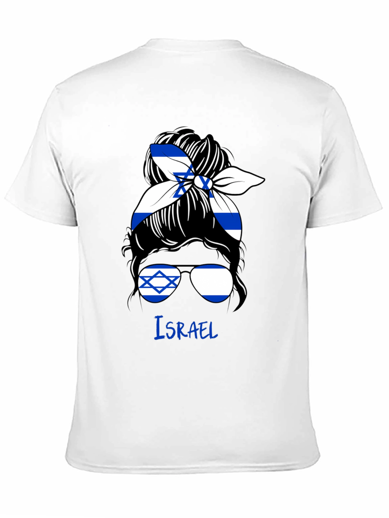 Camiseta Israel Mujer Moño Desordenado