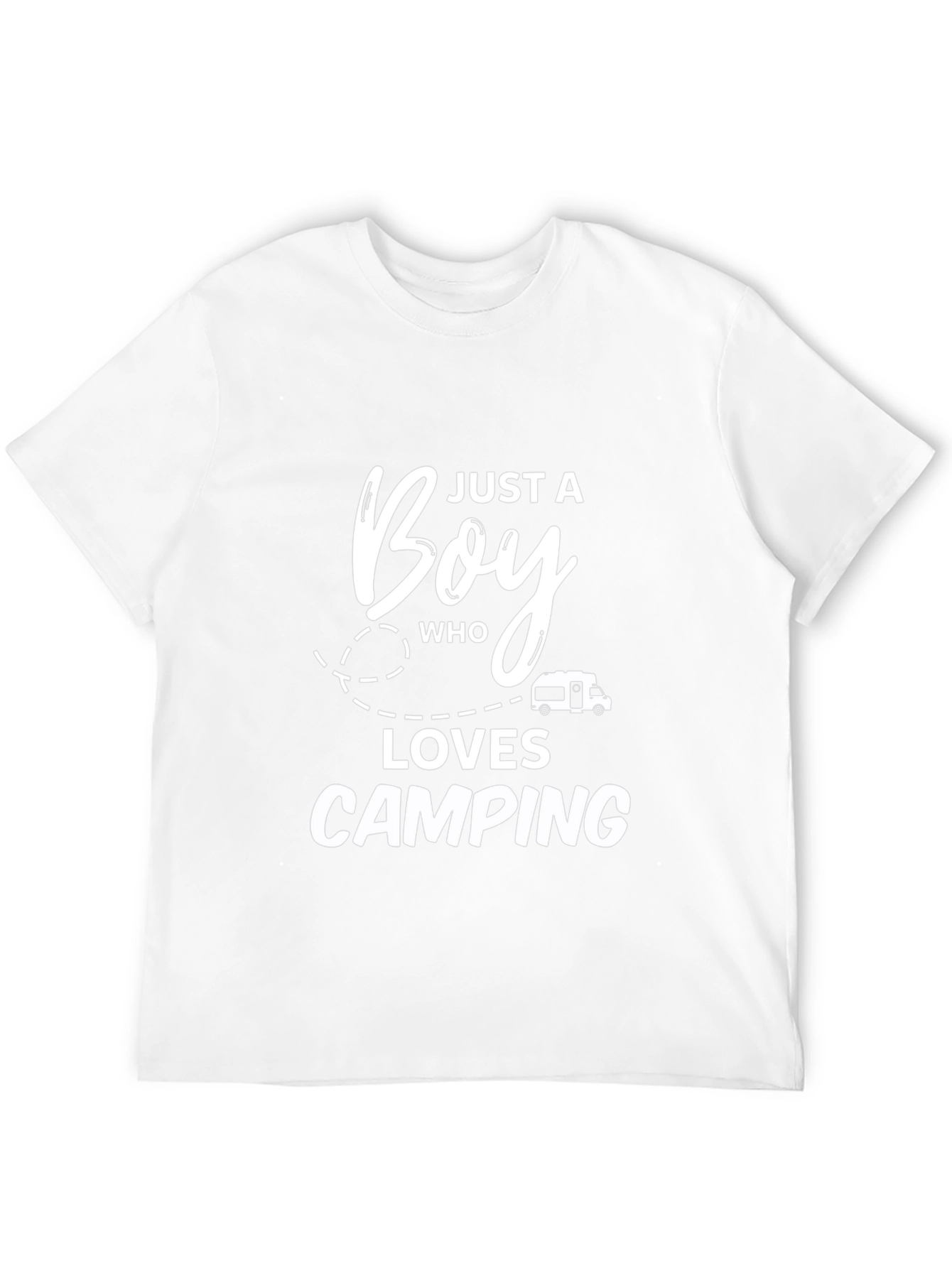 Camiseta Negra con Diseño de Camping para Niño