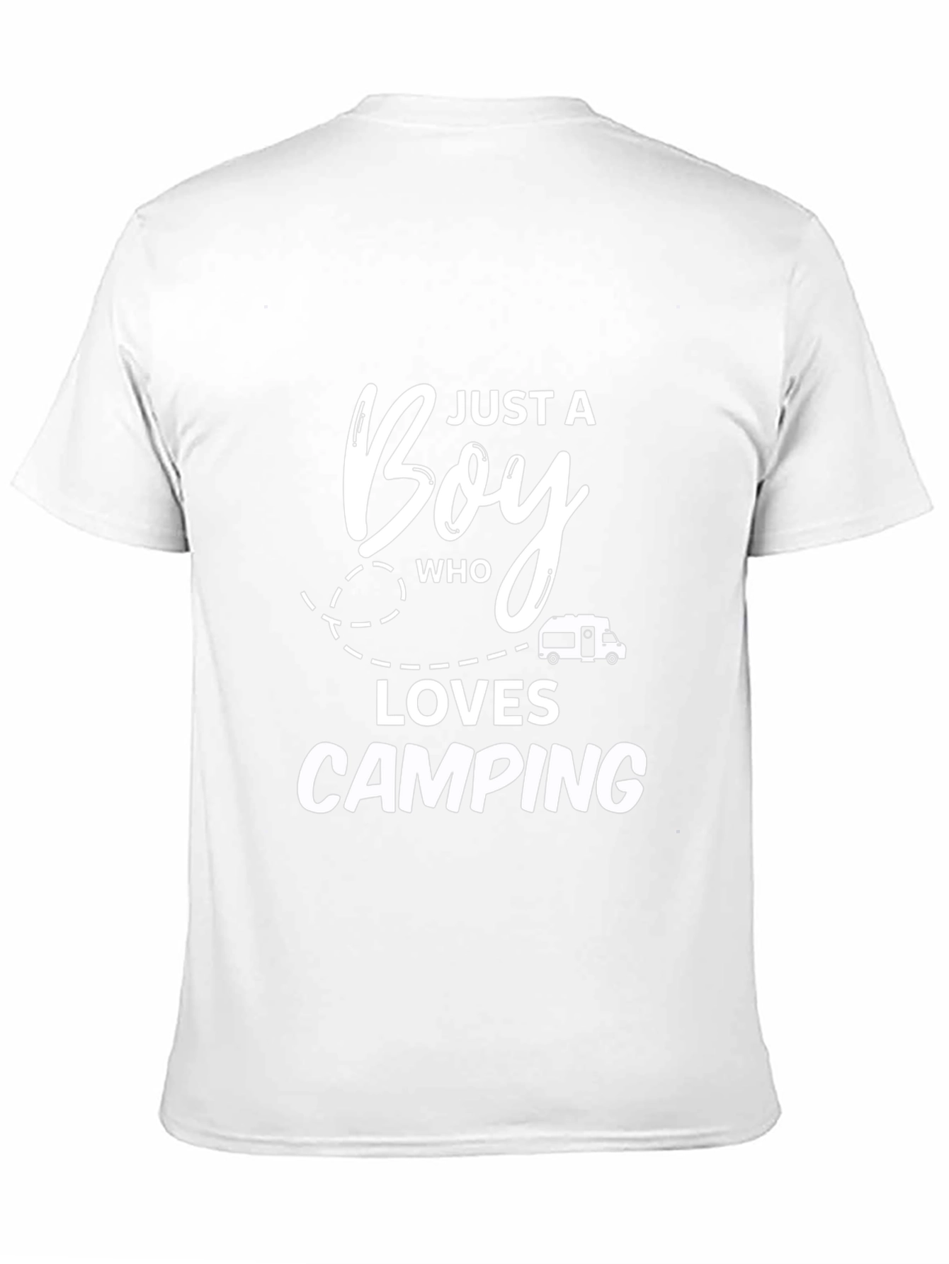 Camiseta Negra con Diseño de Camping para Niño