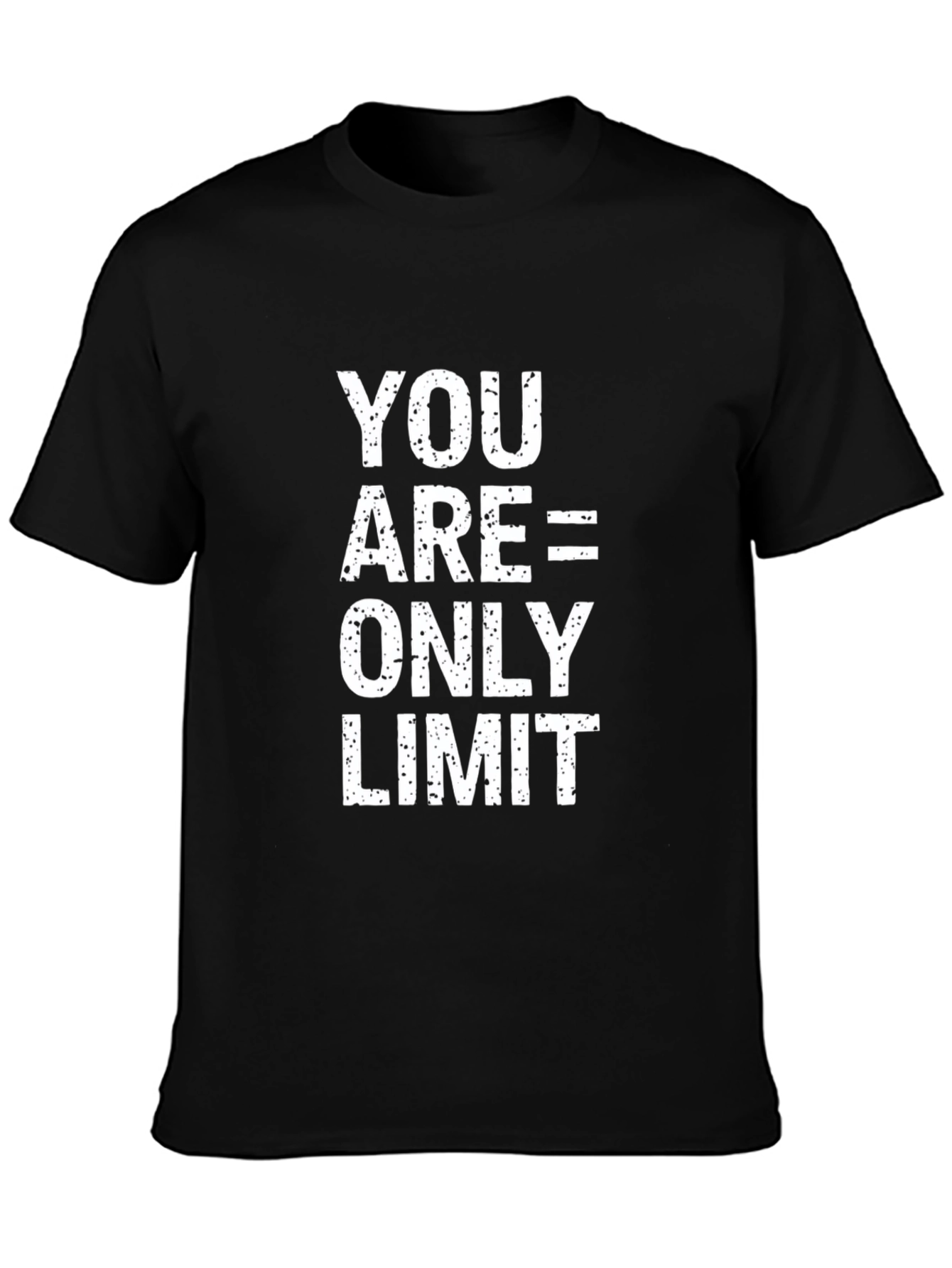 Camiseta motivacional negra: Tú eres tu único límite