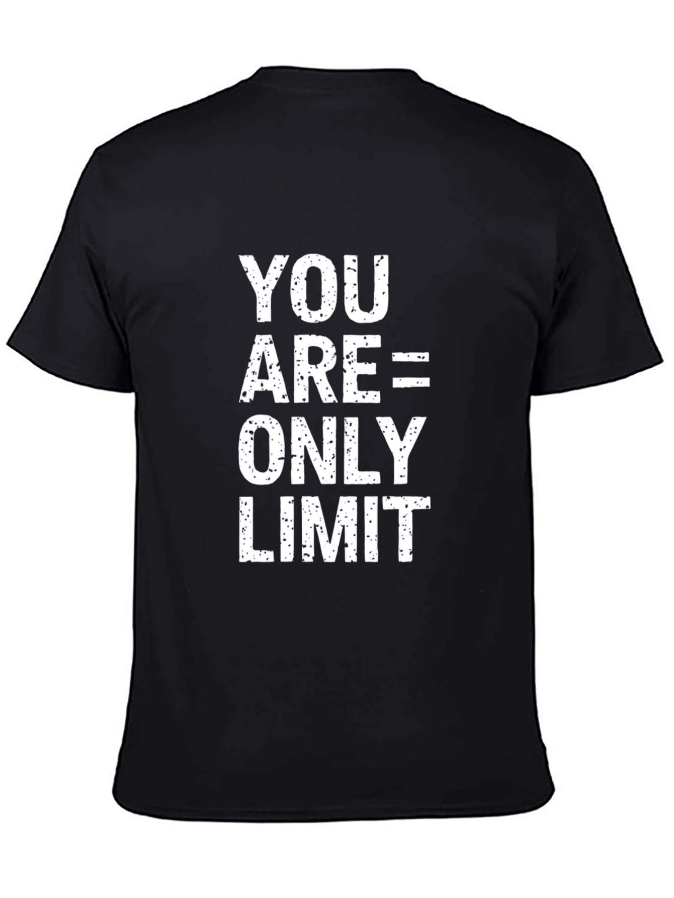 Camiseta motivacional negra: Tú eres tu único límite