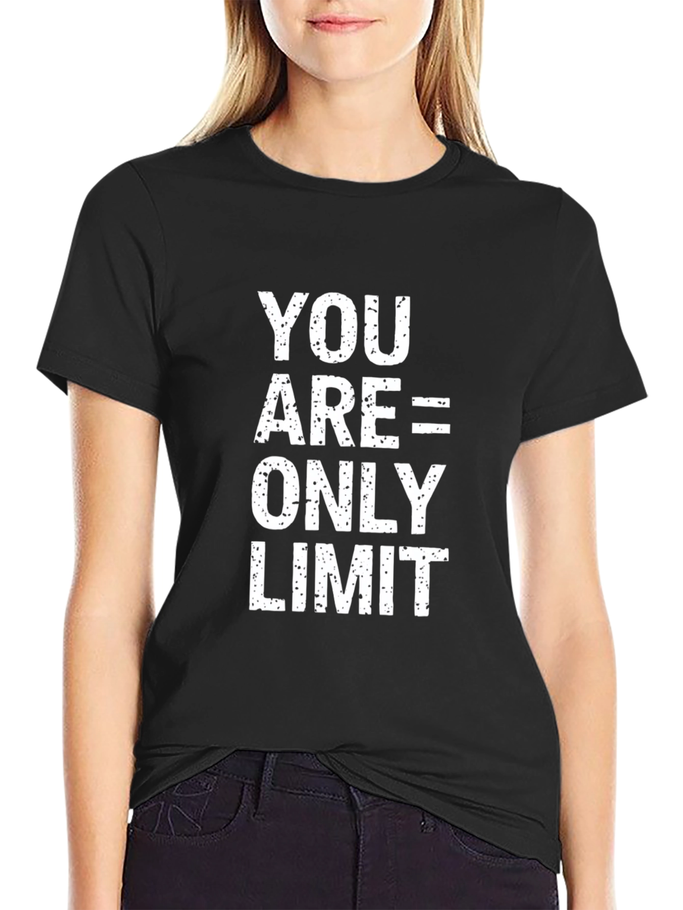 Camiseta motivacional negra: Tú eres tu único límite