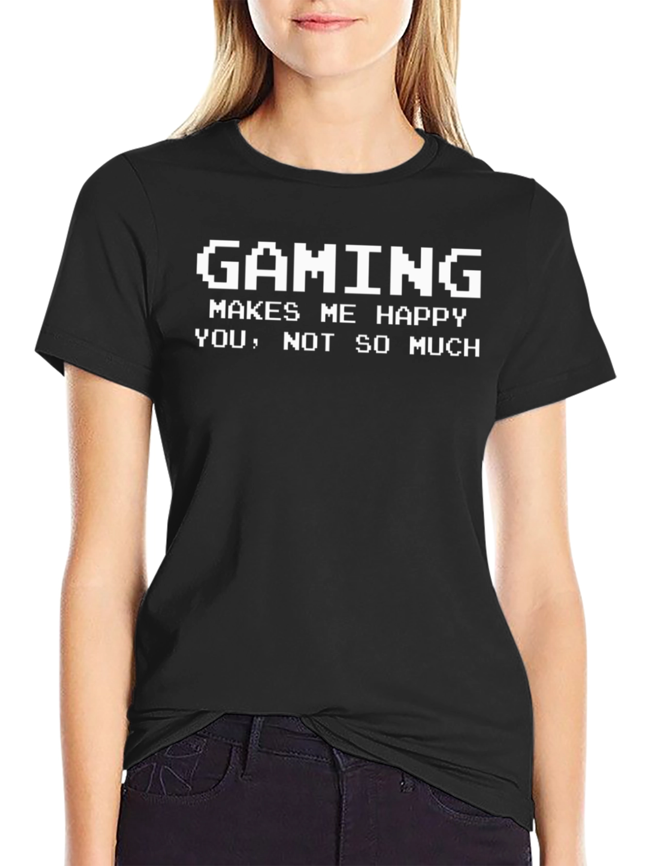 Camiseta Gaming Makes Me Happy - Diseño Retro