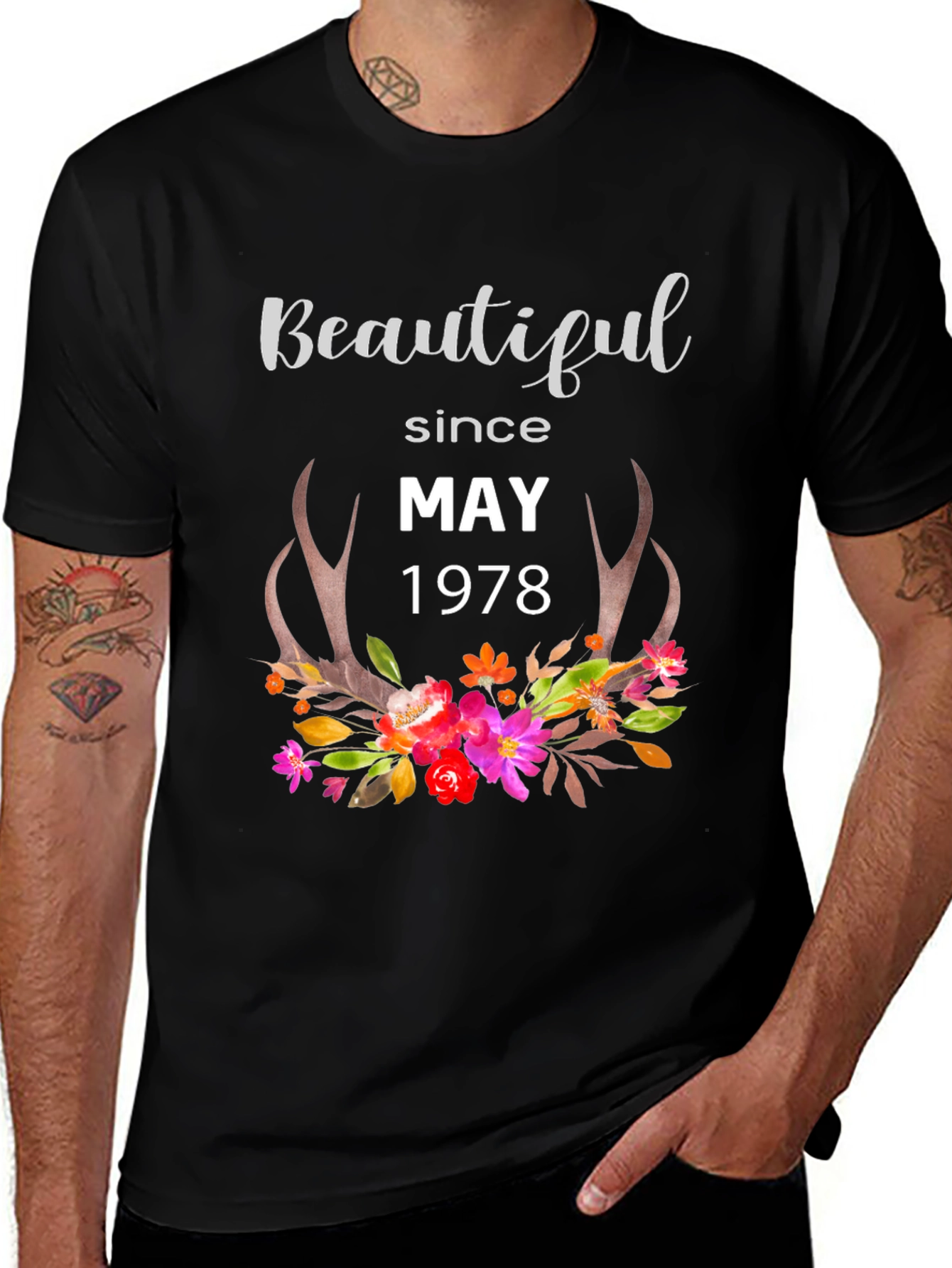 Camiseta Negra Beautiful Since May 1978