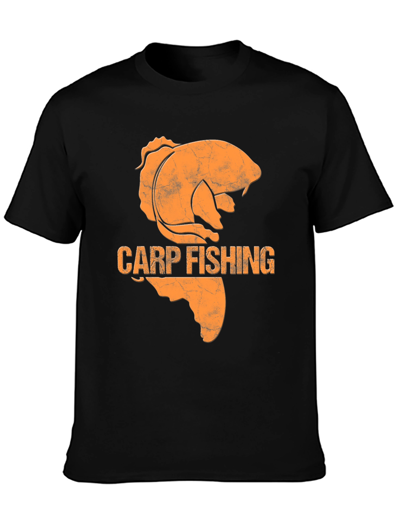 Camiseta Hombre Negra Pesca Carpa