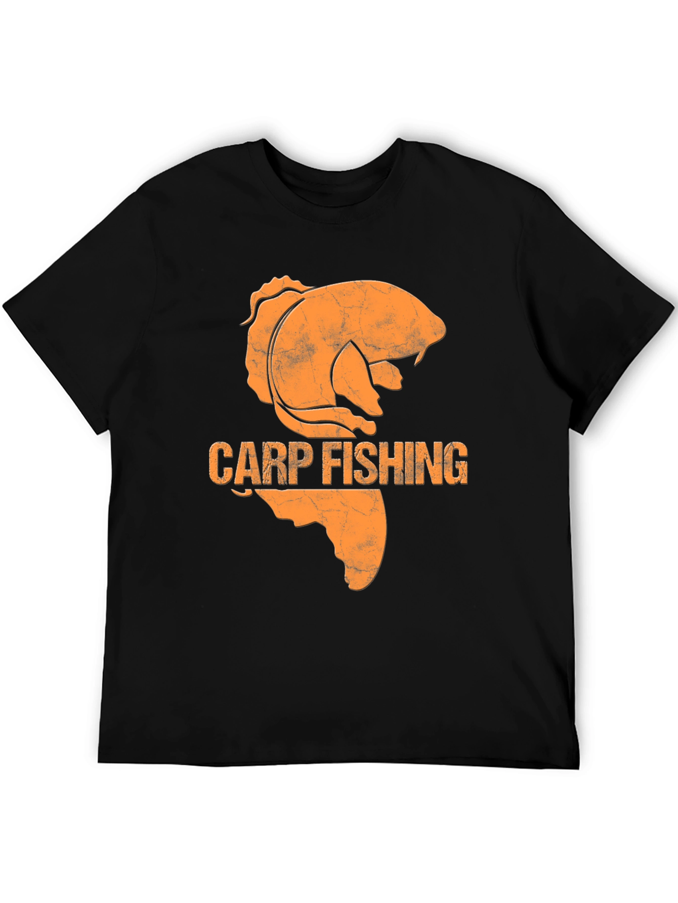 Camiseta Hombre Negra Pesca Carpa