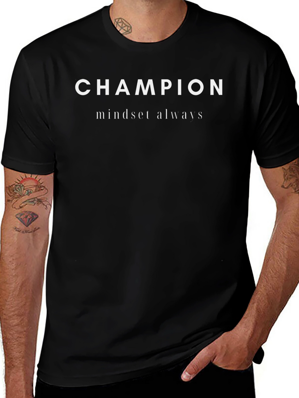 Camiseta Negra Champion Mindset
