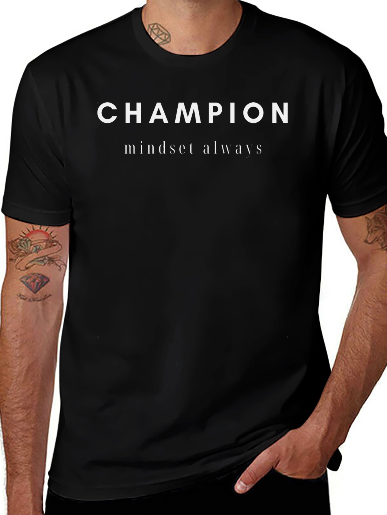 Camiseta Negra Champion Mindset