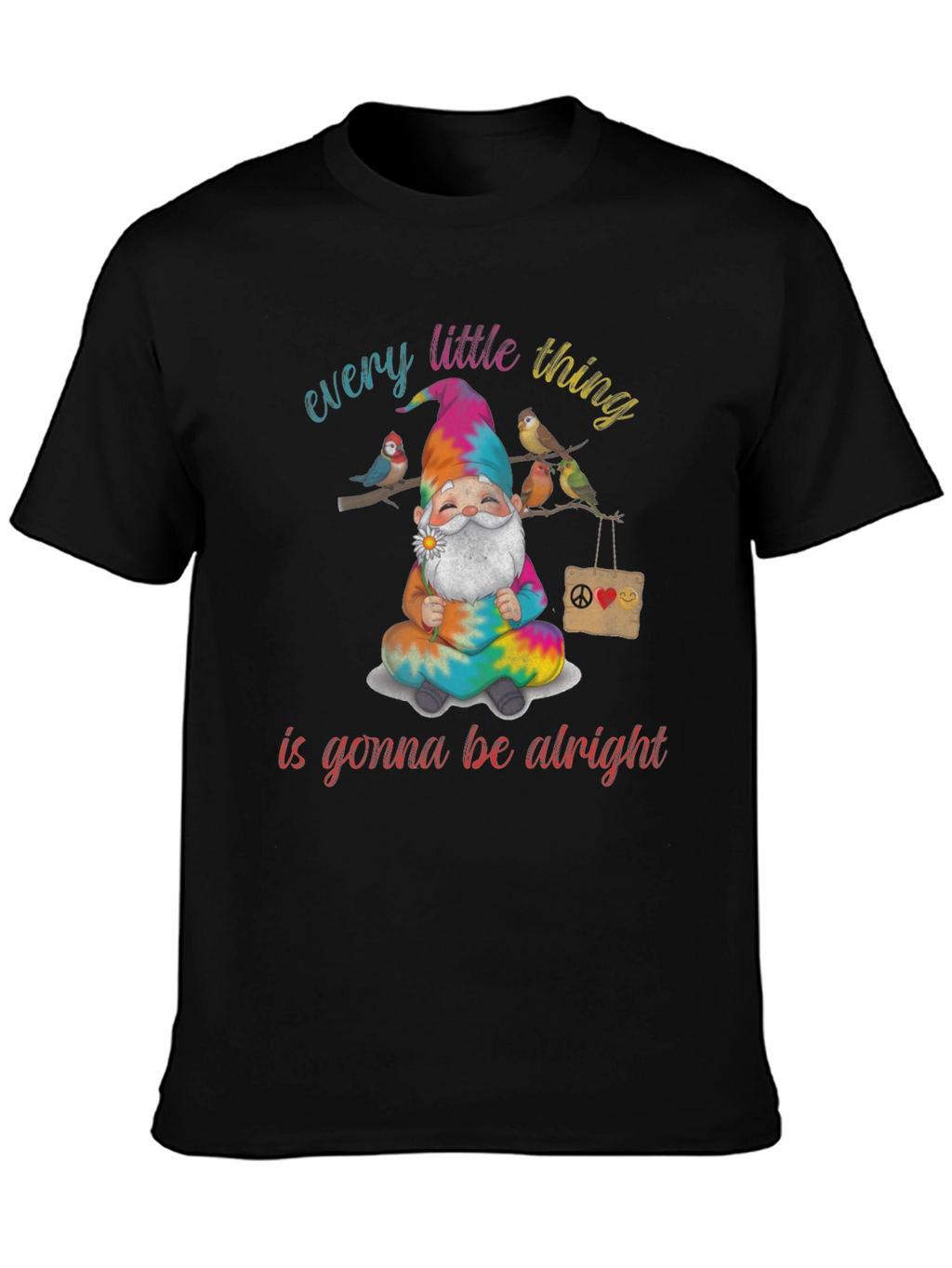 Camiseta Hippie Gnomo Positivo: Todo Estará Bien