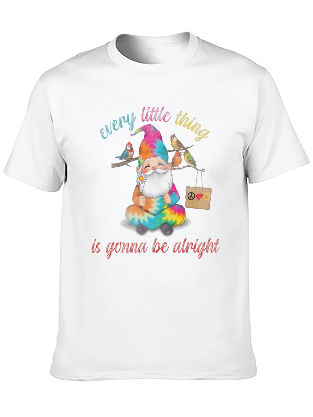 Camiseta Hippie Gnomo Positivo: Todo Estará Bien