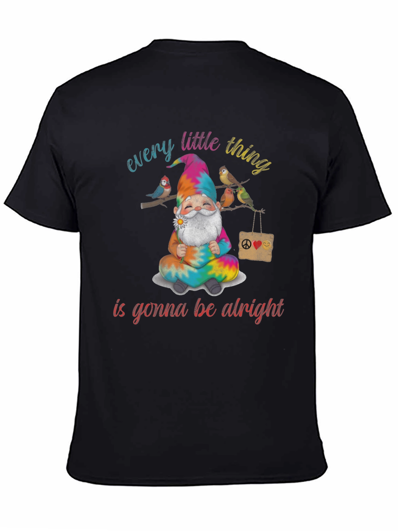 Camiseta Hippie Gnomo Positivo: Todo Estará Bien