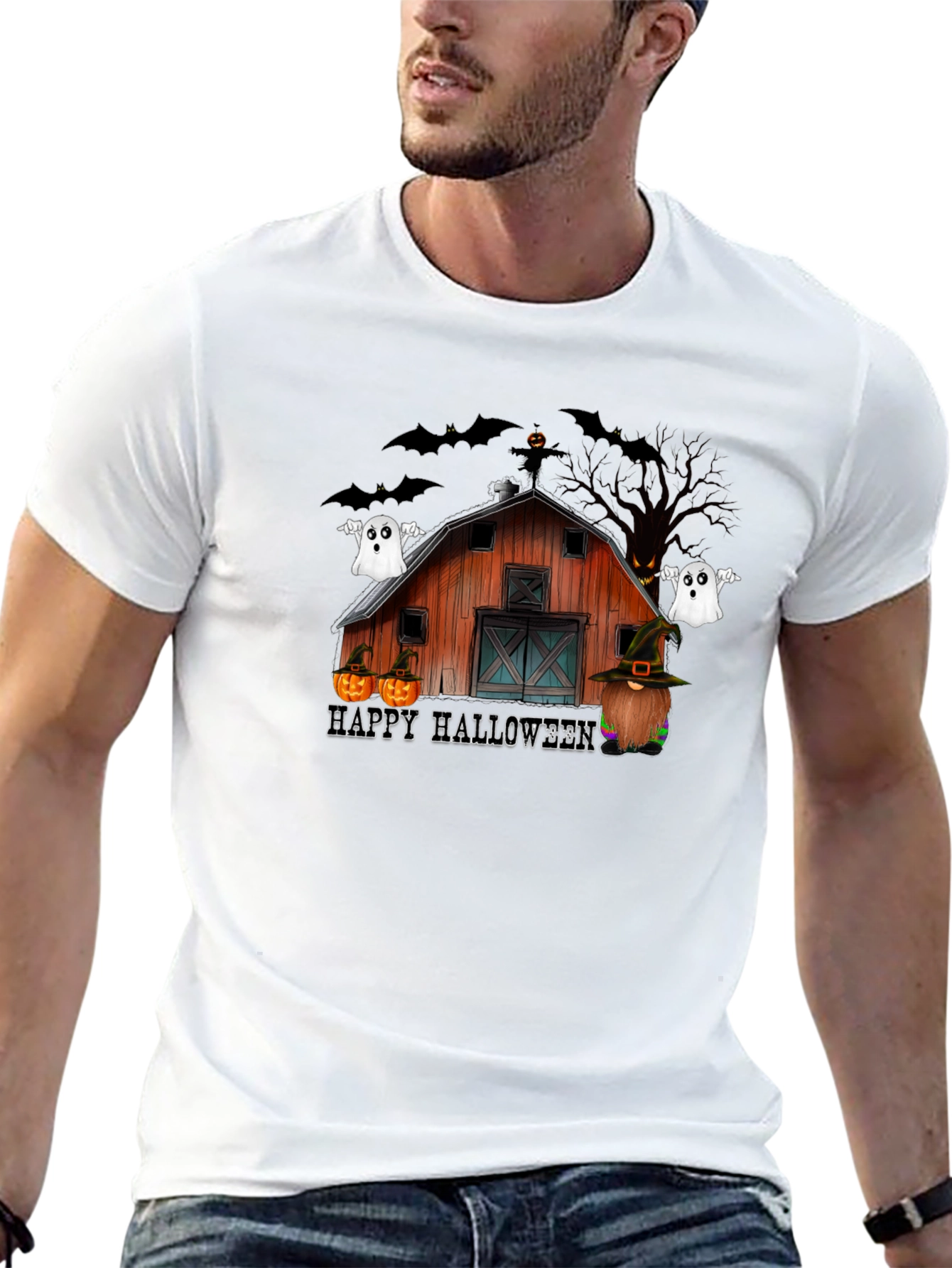 Camiseta Hombre Halloween Barn