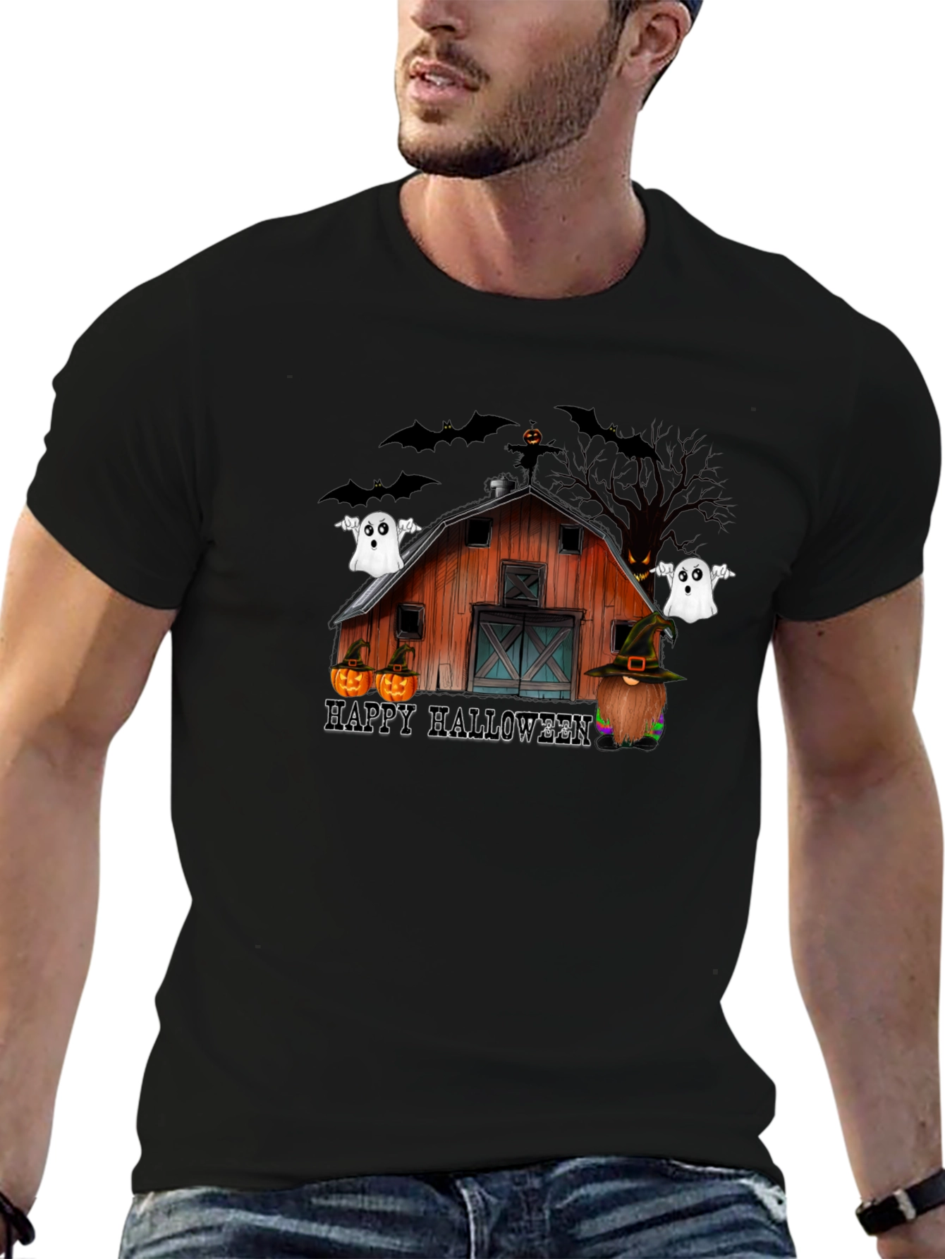 Camiseta Hombre Halloween Barn