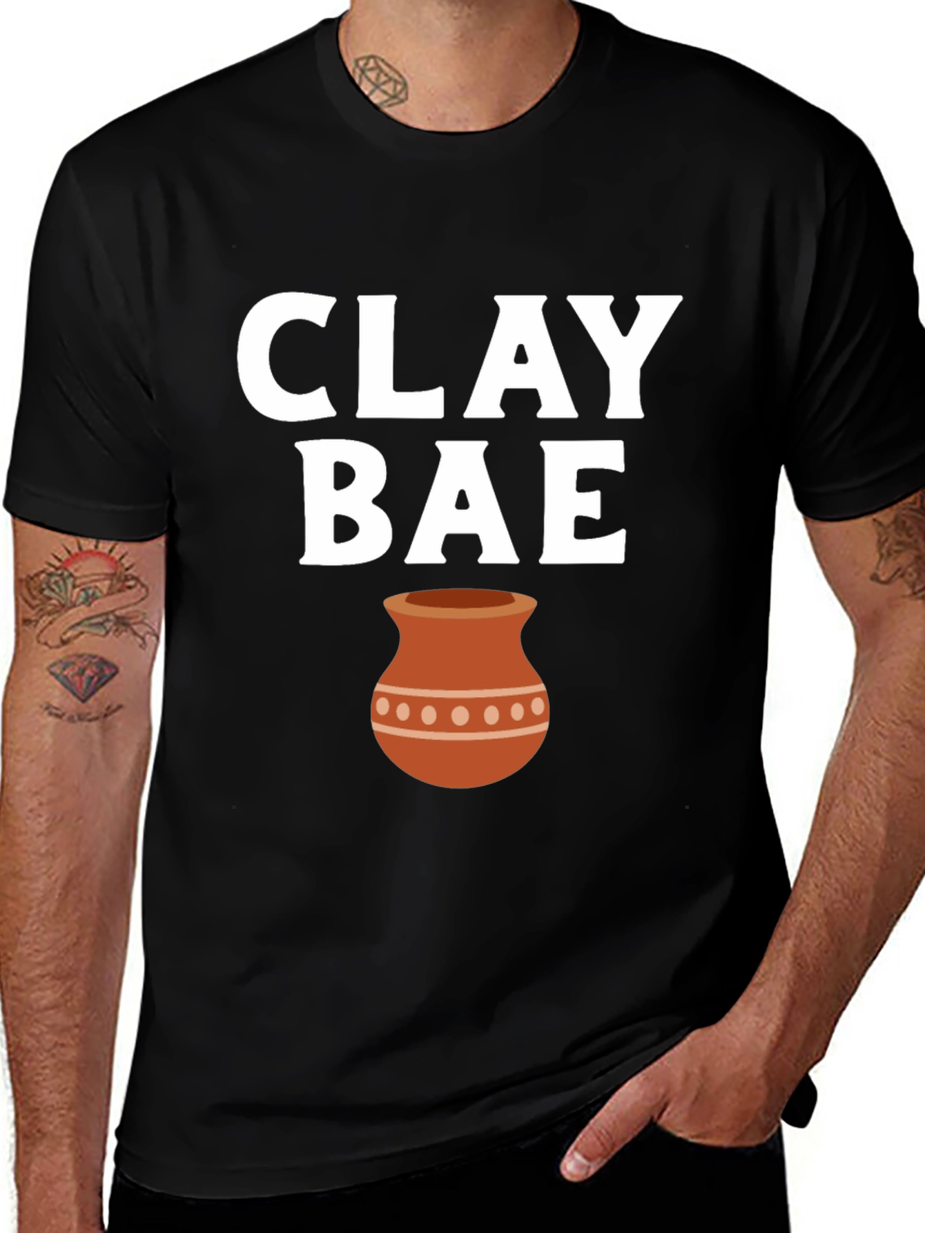 Camiseta Negra Clay Bae para Amantes de la Cerámica