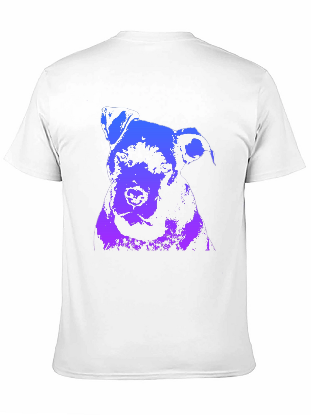 Camiseta Negra con Diseño Abstracto de Perro