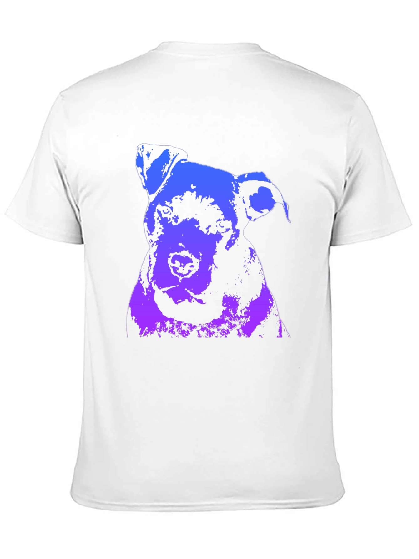 Camiseta Negra con Diseño Abstracto de Perro