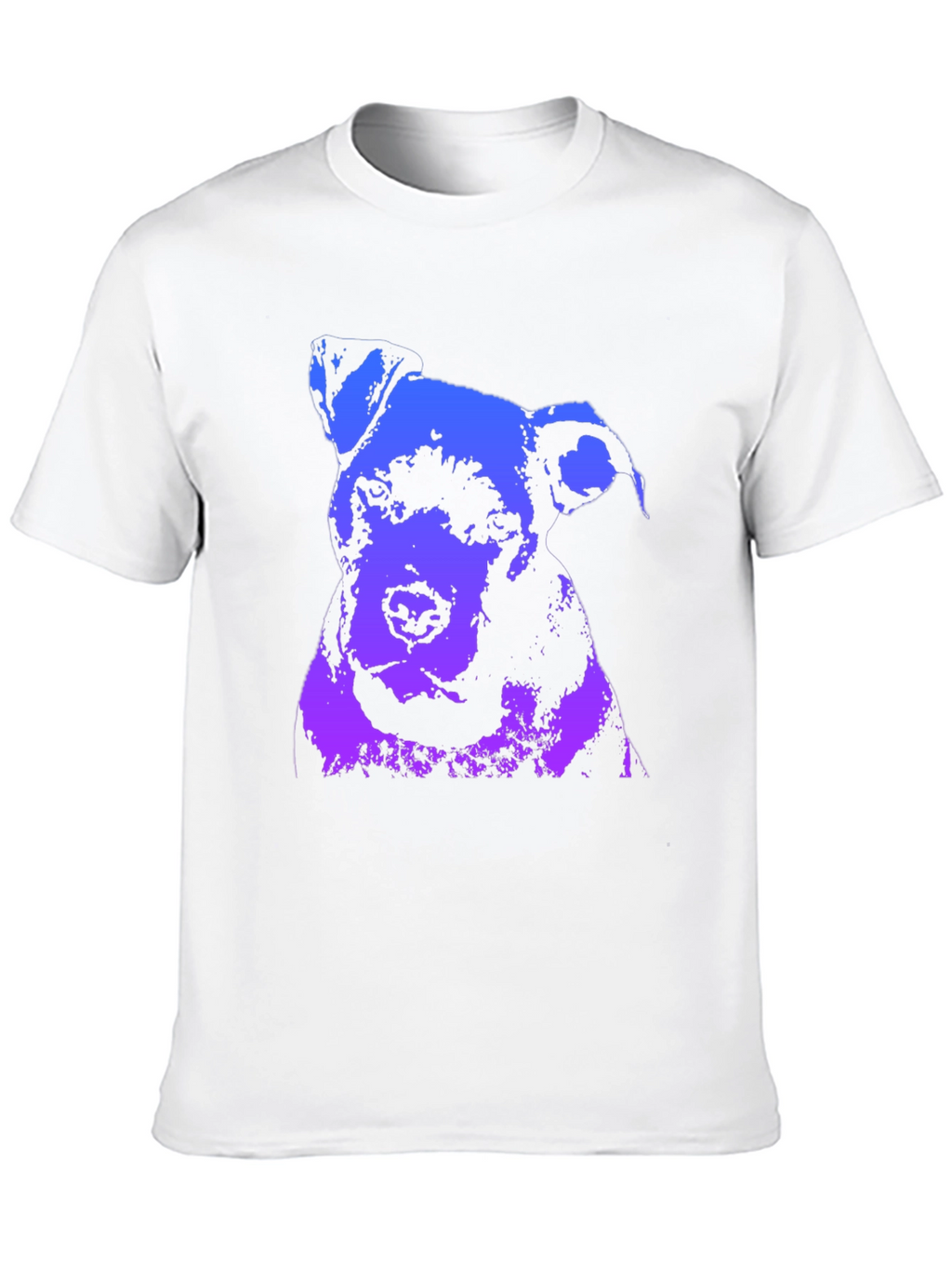 Camiseta Negra con Diseño Abstracto de Perro