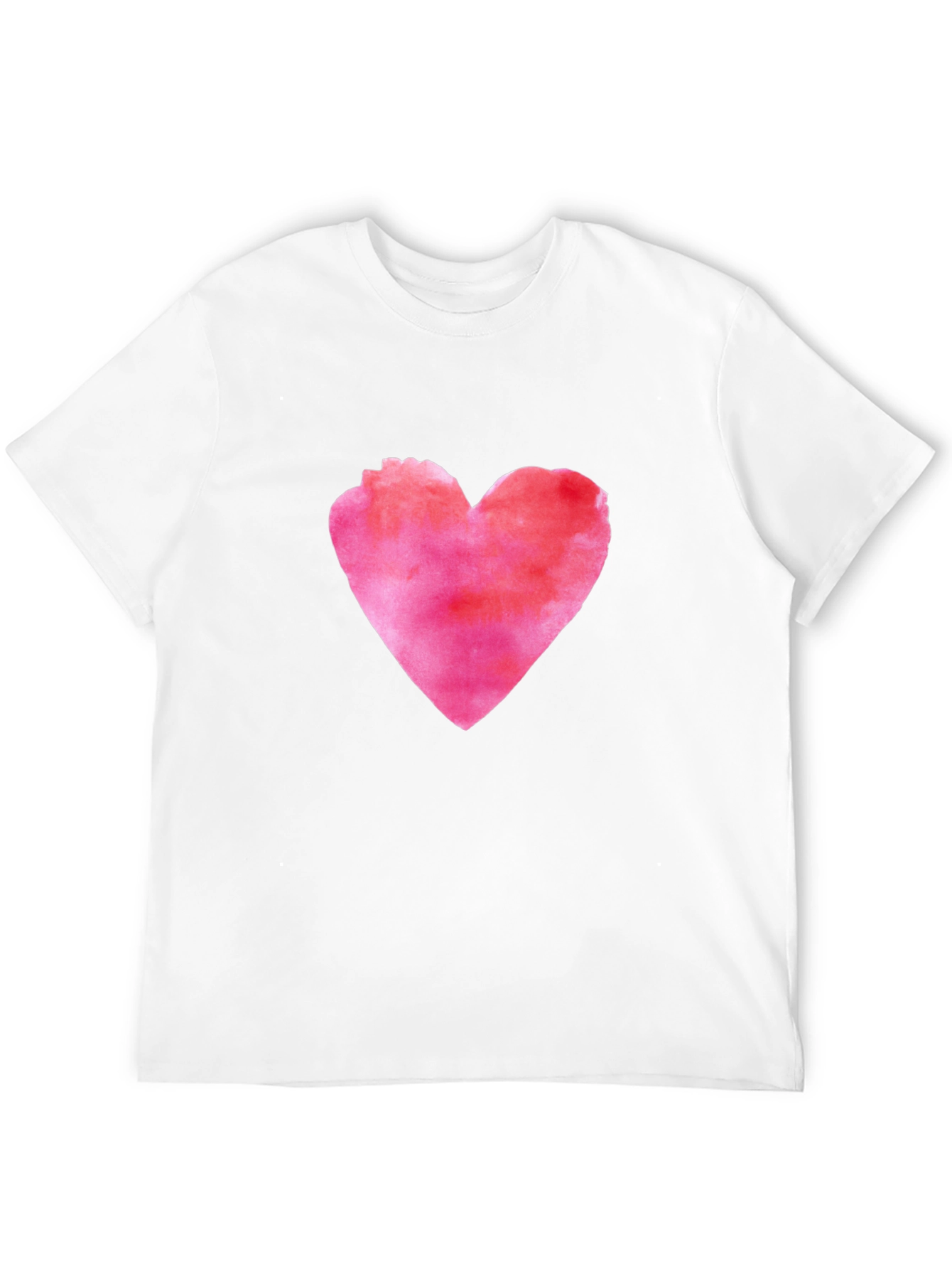 Camiseta Negra con Corazón Acuarela