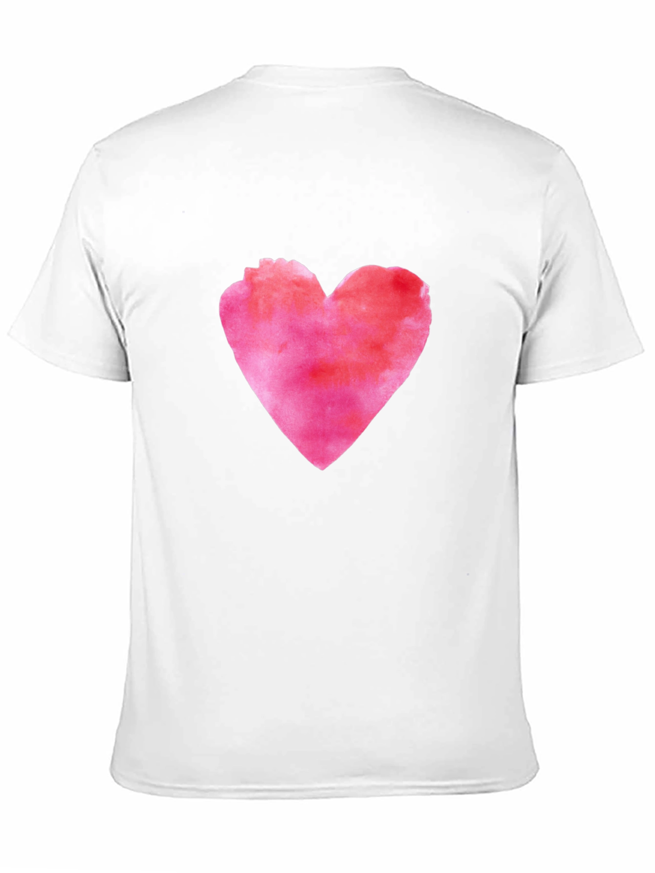 Camiseta Negra con Corazón Acuarela