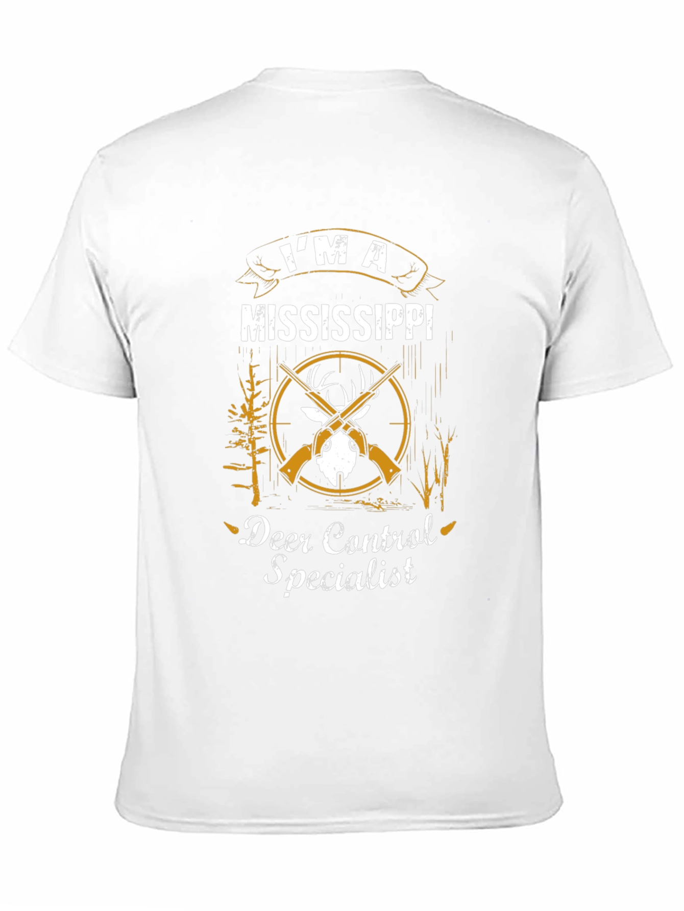 Camiseta Negra Cazador Mississippi Deer Control Specialist