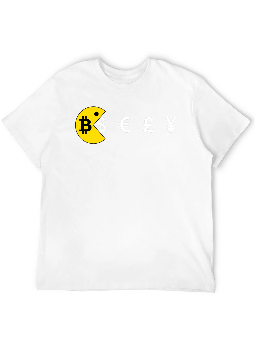 Camiseta Hombre Pacman Criptomonedas Algodón Casual