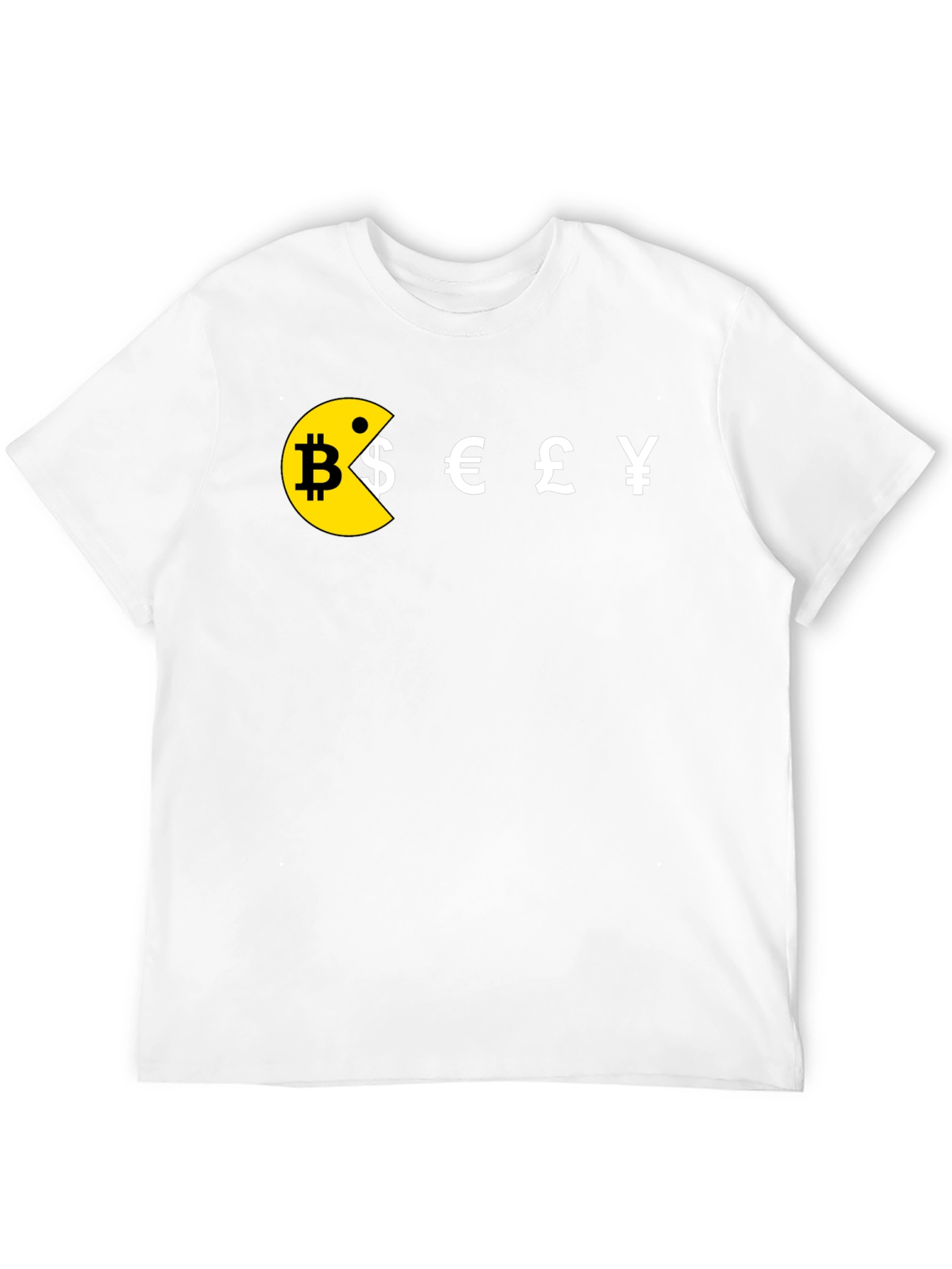 Camiseta Hombre Pacman Criptomonedas Algodón Casual