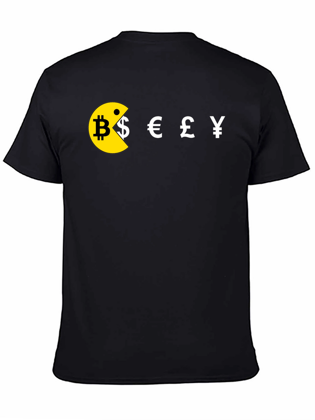 Camiseta Hombre Pacman Criptomonedas Algodón Casual