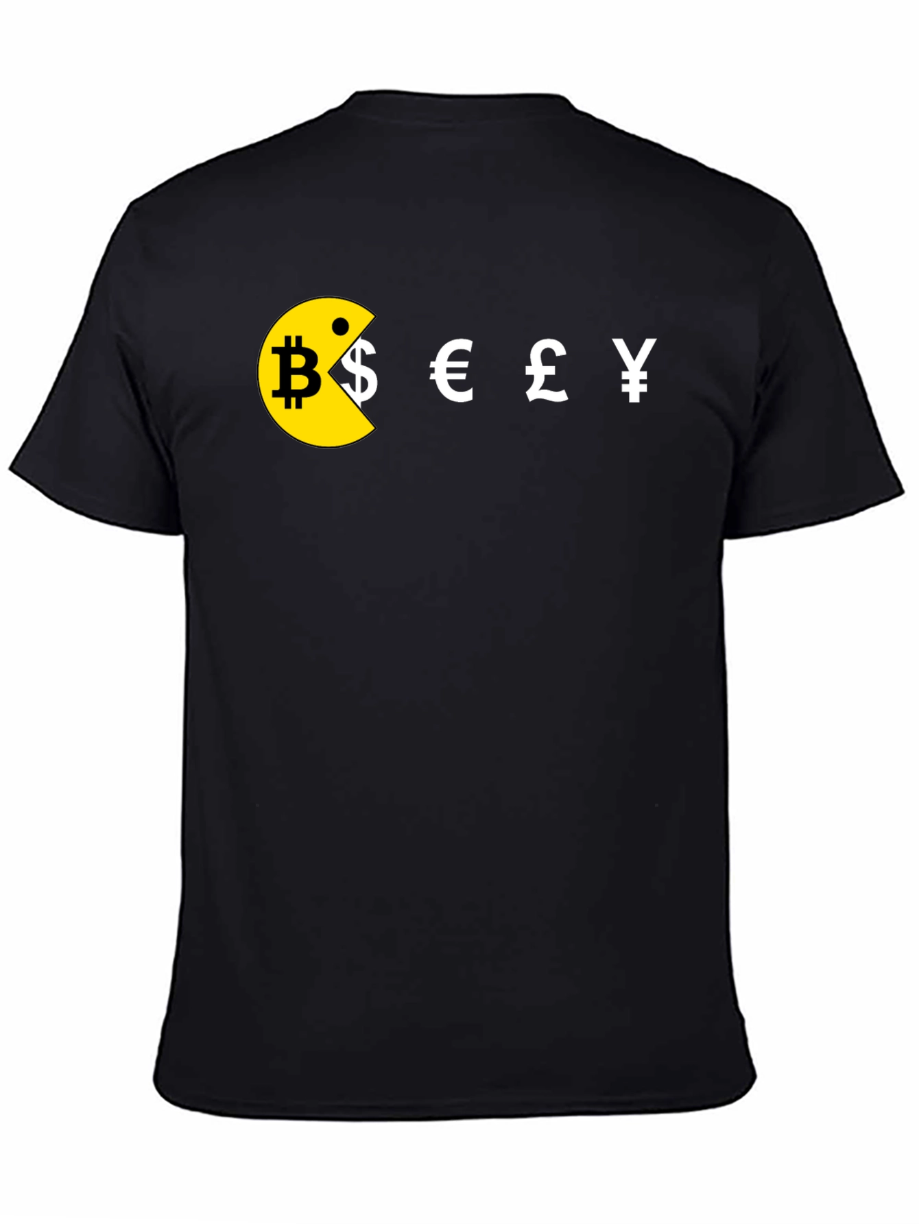 Camiseta Hombre Pacman Criptomonedas Algodón Casual