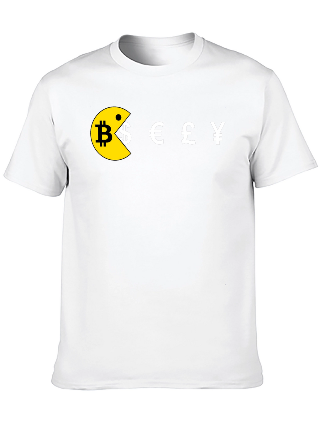 Camiseta Hombre Pacman Criptomonedas Algodón Casual