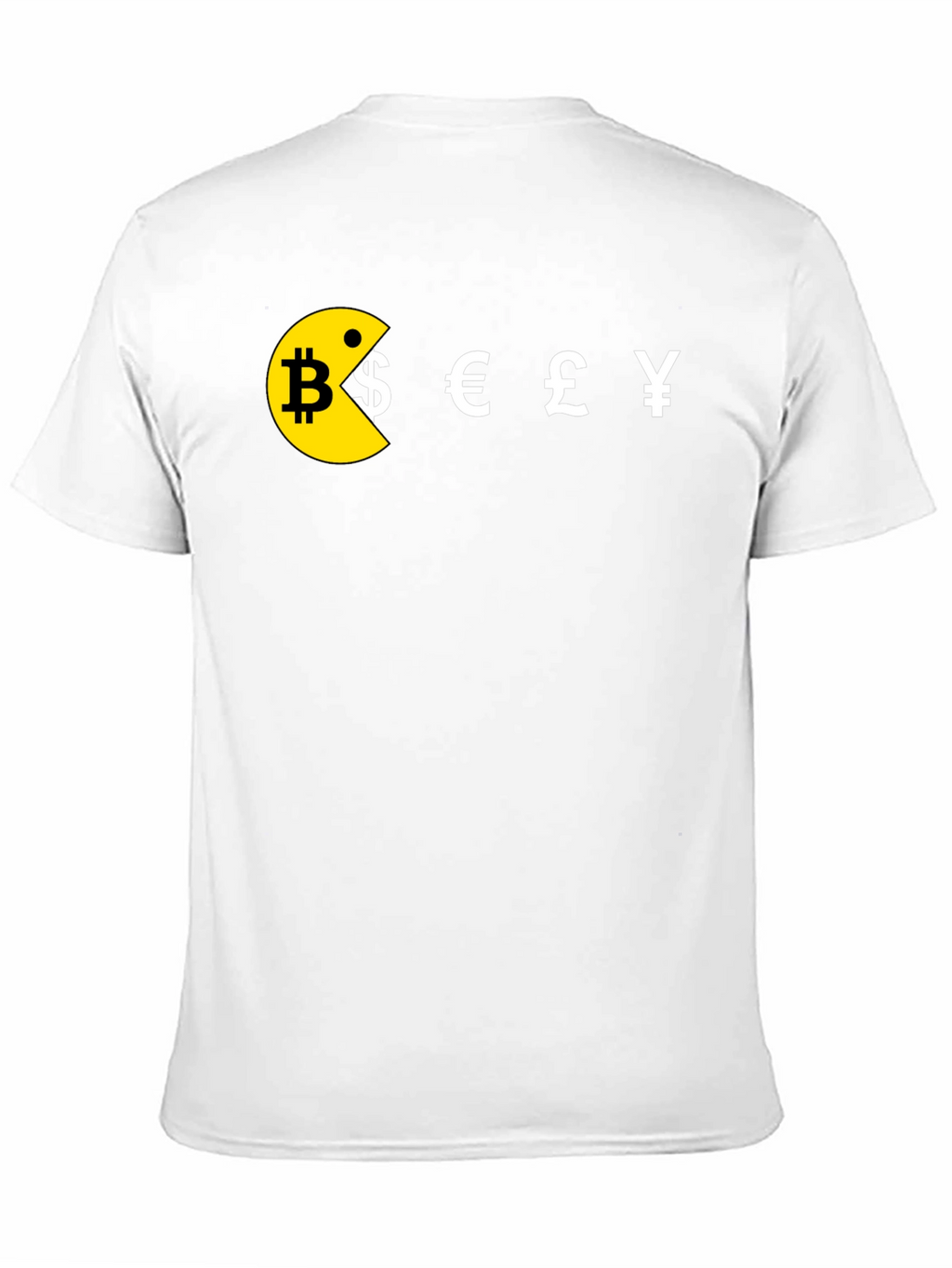 Camiseta Hombre Pacman Criptomonedas Algodón Casual