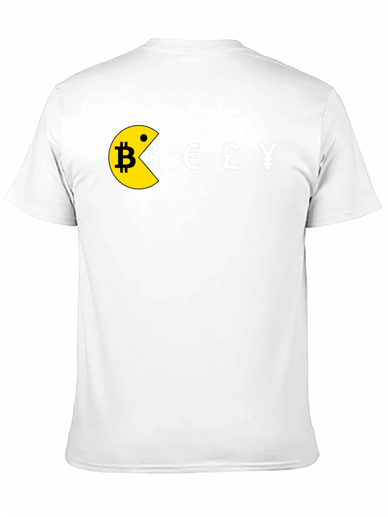 Camiseta Hombre Pacman Criptomonedas Algodón Casual