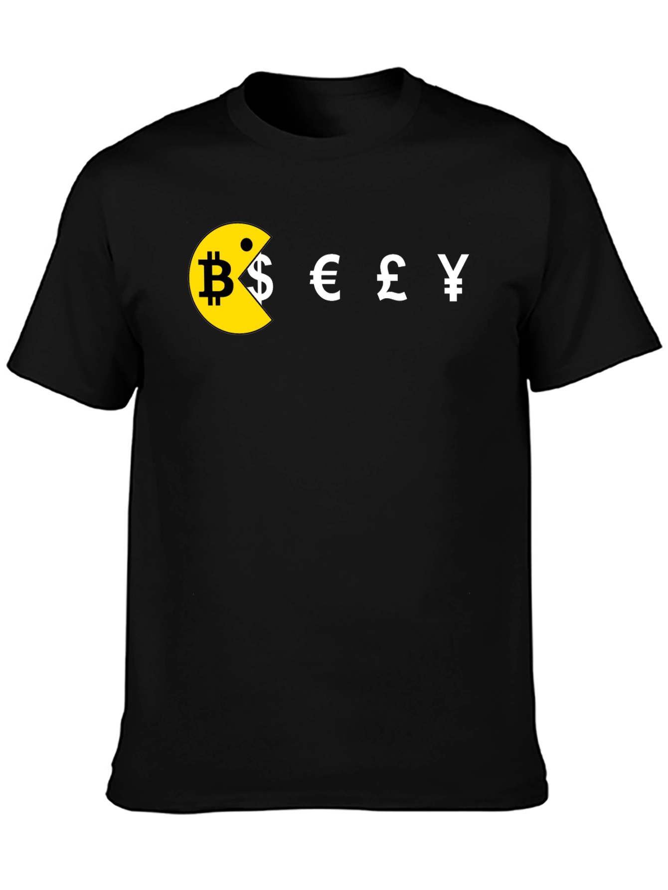 Camiseta Hombre Pacman Criptomonedas Algodón Casual