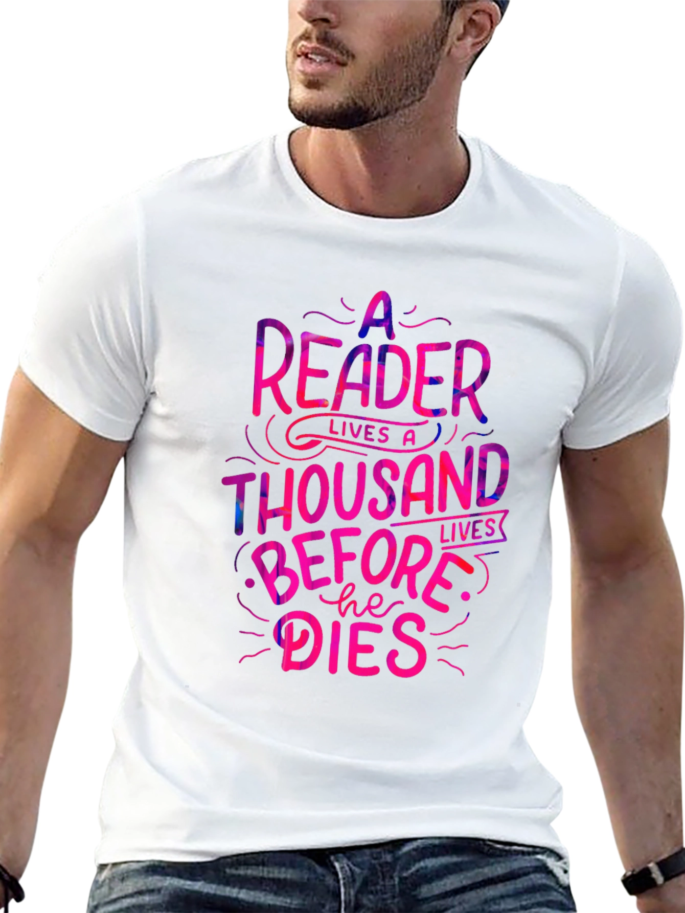 Camiseta Negra A Reader Lives a Thousand Lives