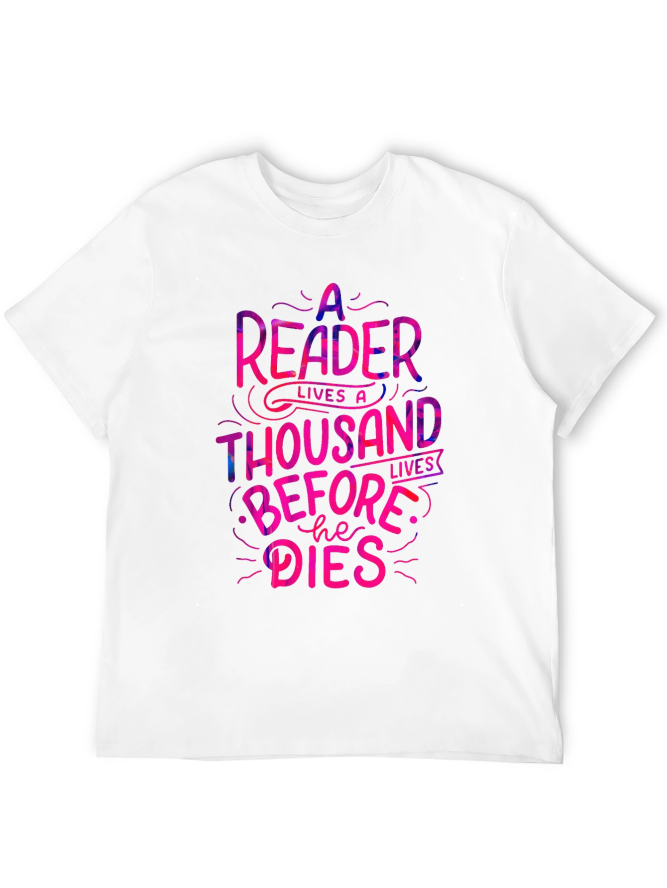 Camiseta Negra A Reader Lives a Thousand Lives