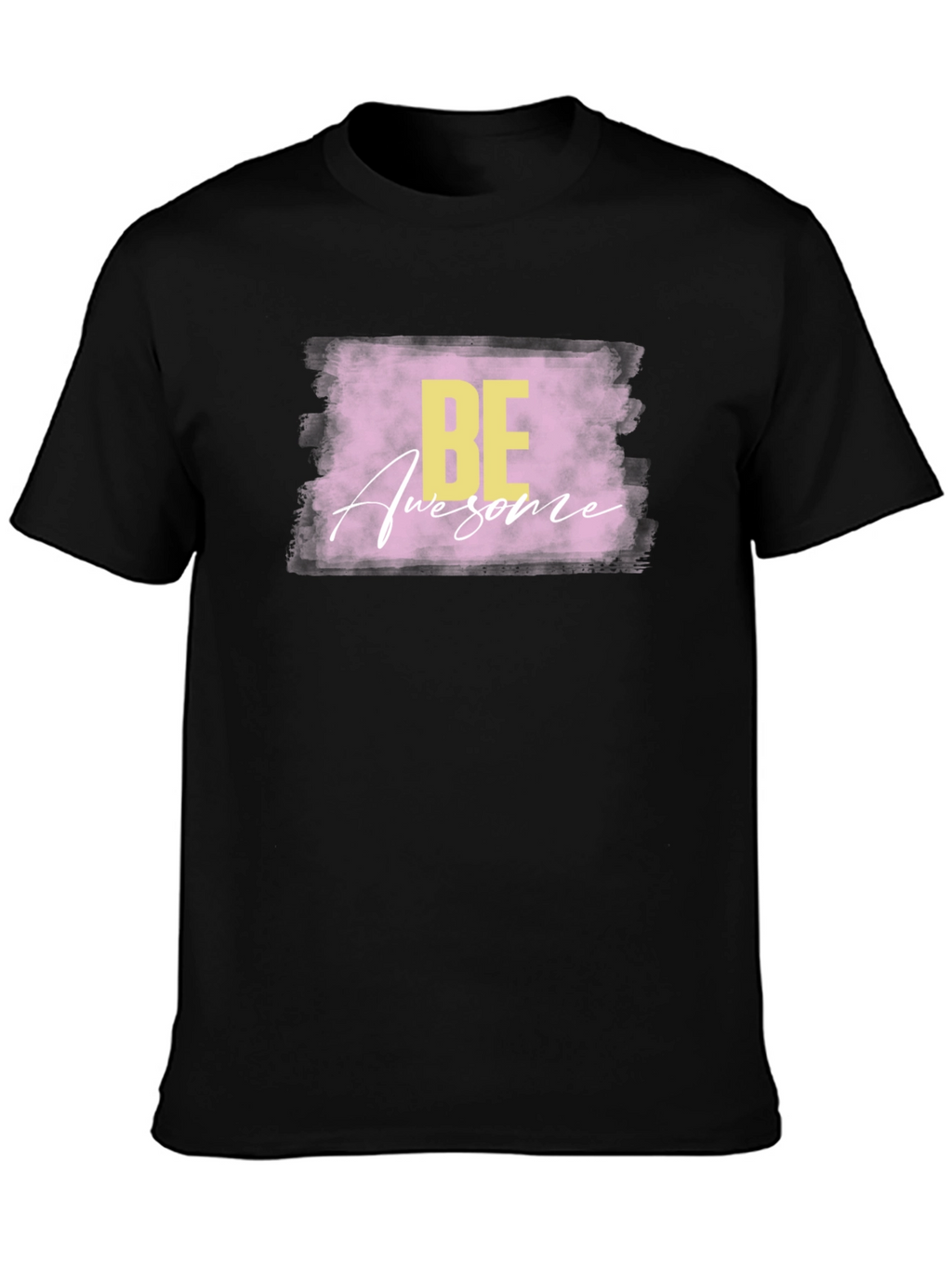 Camiseta Negra con Diseño Be Awesome