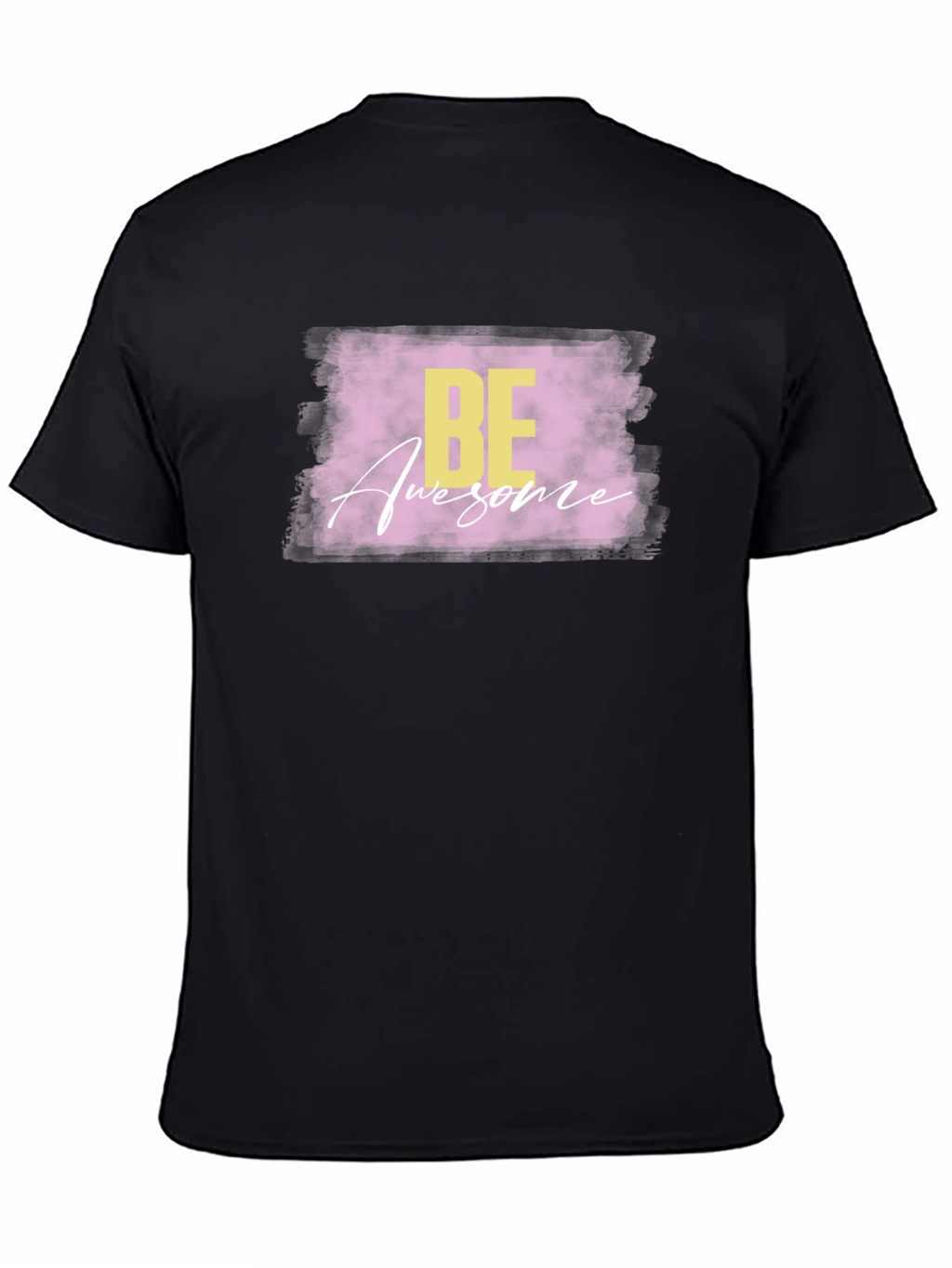 Camiseta Negra con Diseño Be Awesome