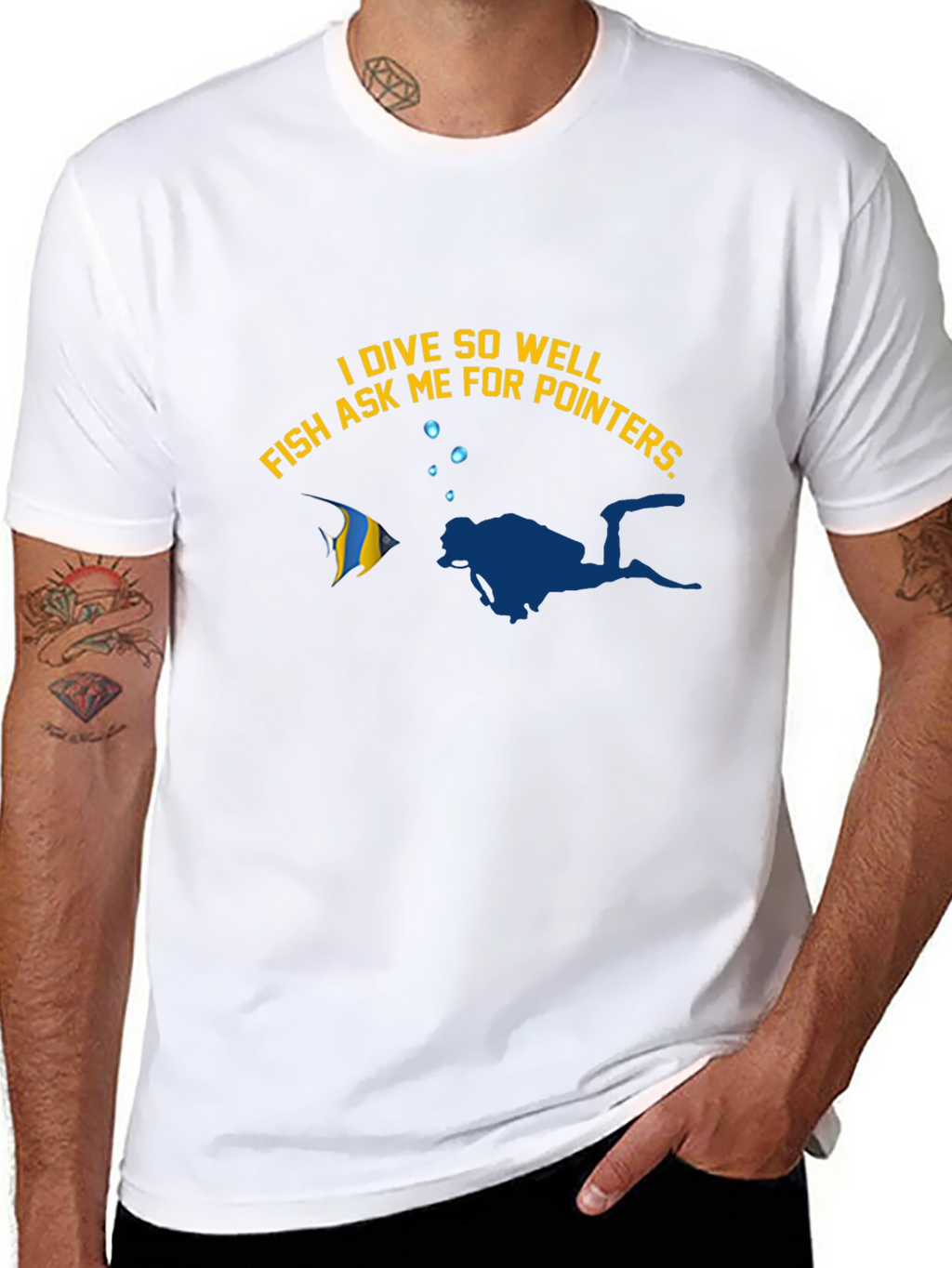 Camiseta Buceo Divertida: Pez me pide consejos
