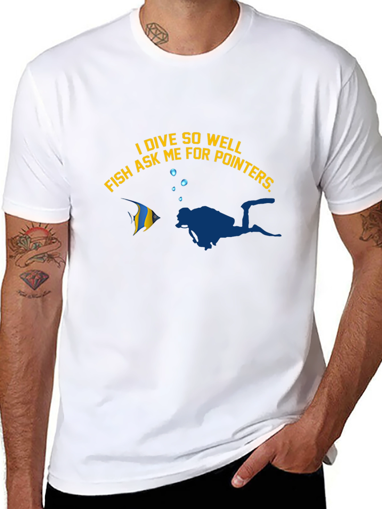 Camiseta Buceo Divertida: Pez me pide consejos