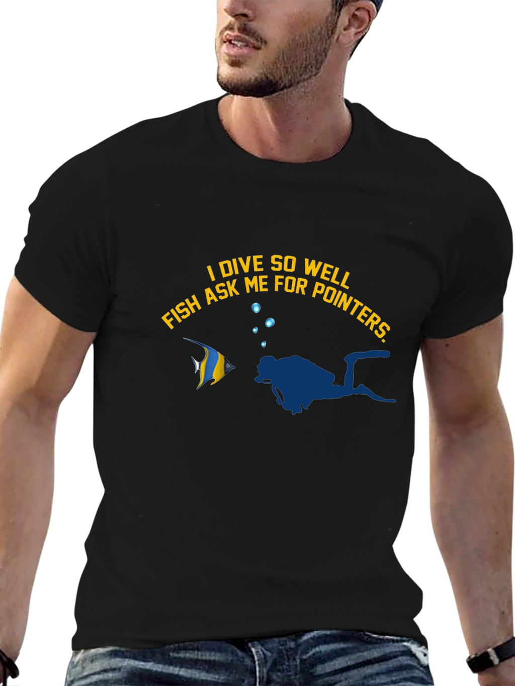 Camiseta Buceo Divertida: Pez me pide consejos