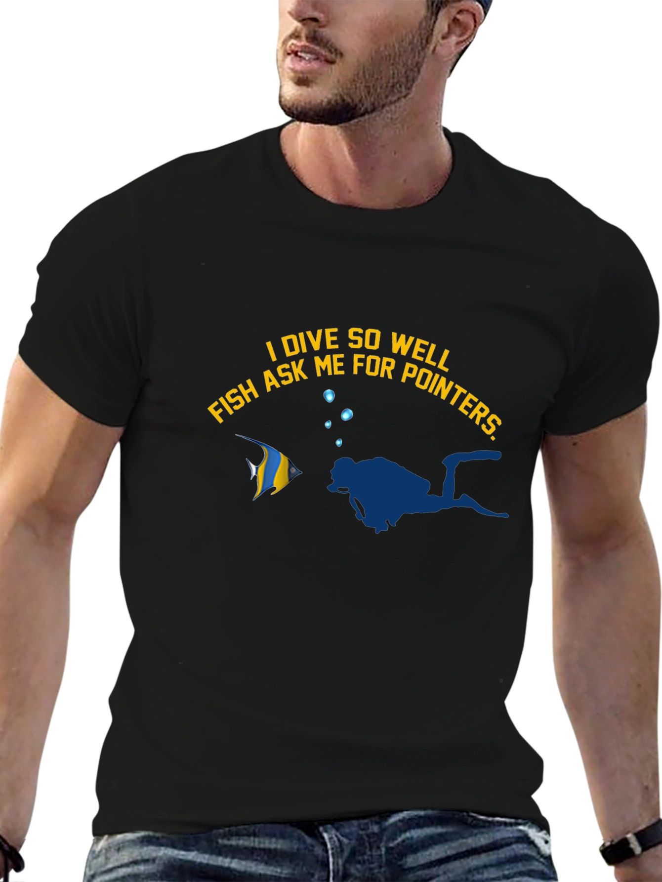 Camiseta Buceo Divertida: Pez me pide consejos